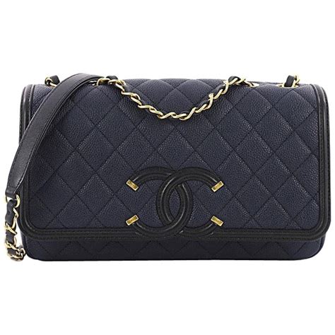 chanel small filigree flap|CHANEL Caviar Quilted Small CC Filigree Flap White Black .